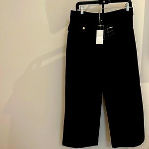 Phillip Lim wide leg crop pants w self belt in lux cotton fabric